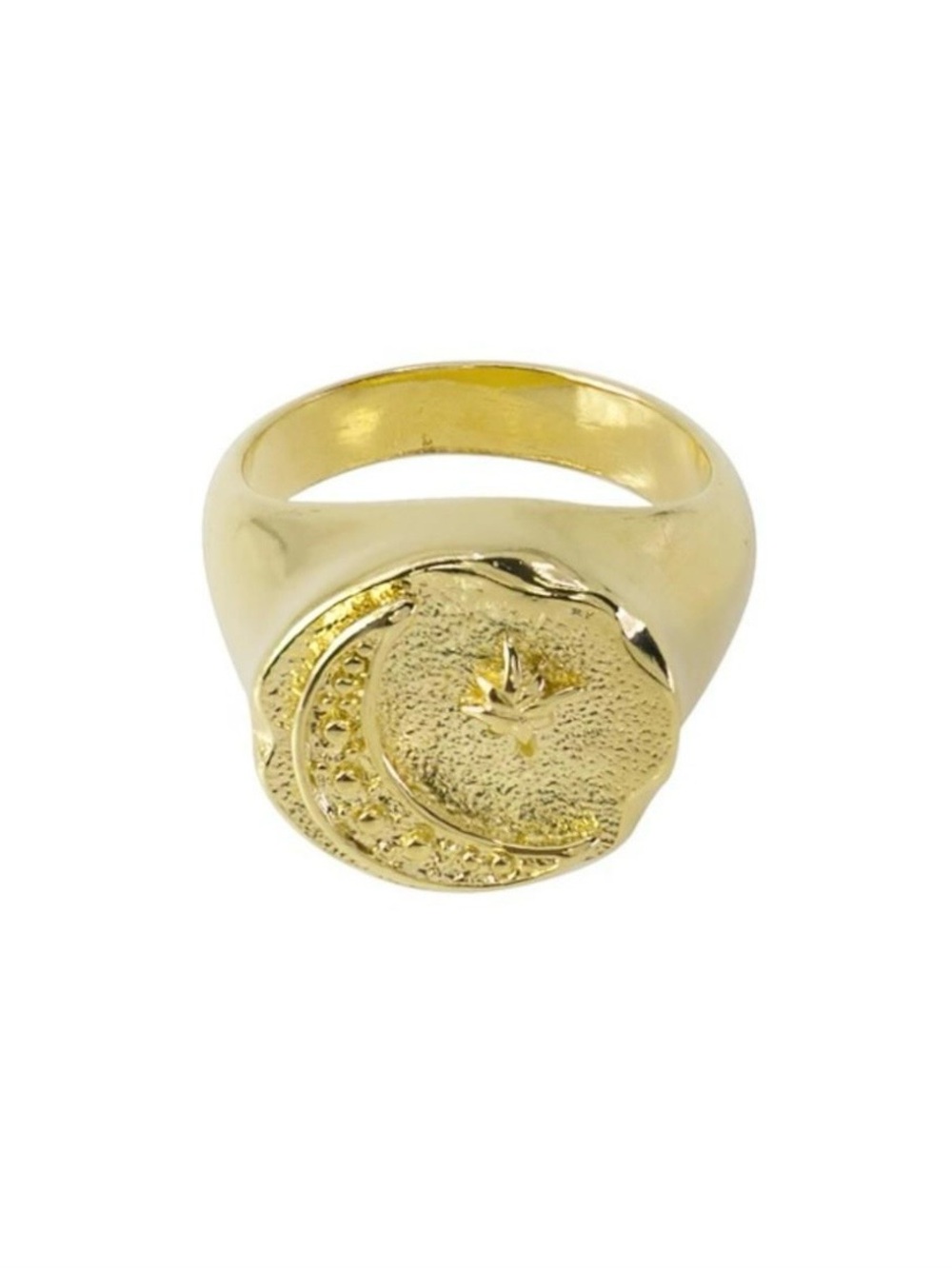 NEW✨ Invicta Angel x Mayamar Ring Star and Moon 14k Gold Dipped Size 5 / 5.5